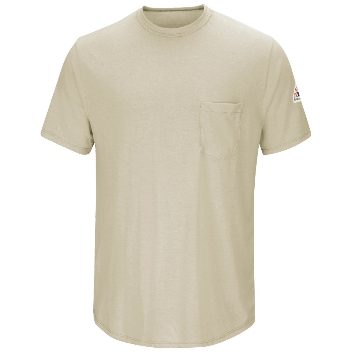 Bulwark Men's Lightweight FR Short Sleeve T-Shirt in Khaki